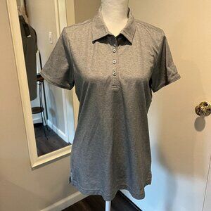 NWT Womens Travis Mathew Heather Grey She Classy golf shirt, Size Medium